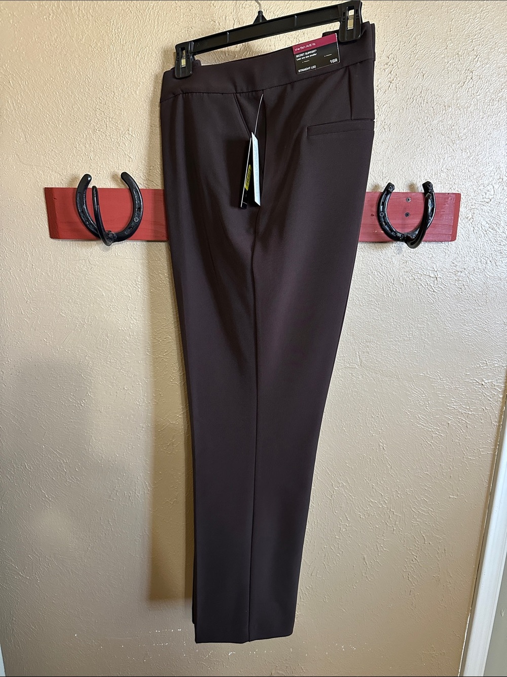 Women's Dark Brown Ponte Trousers -
